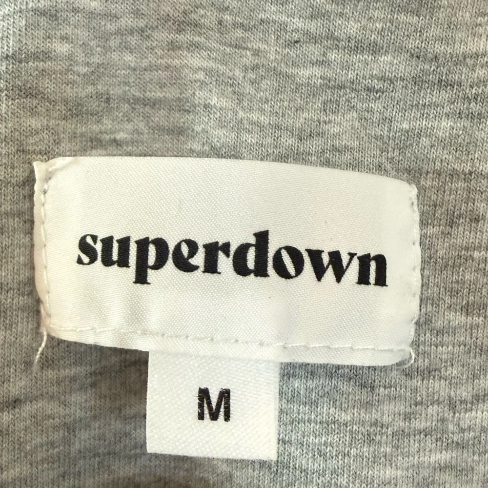 Superdown Gray Cutout Tie Front Mini Dress Size M Casual Lounge Sexy - Picture 3 of 3